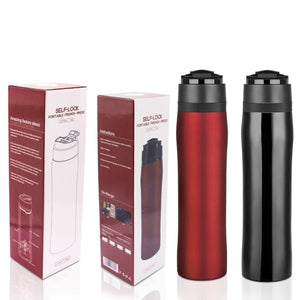 Travel Coffee Press - Portable French Press Coffee Maker with Vacuum  Insulated Stainless Steel Tumbler